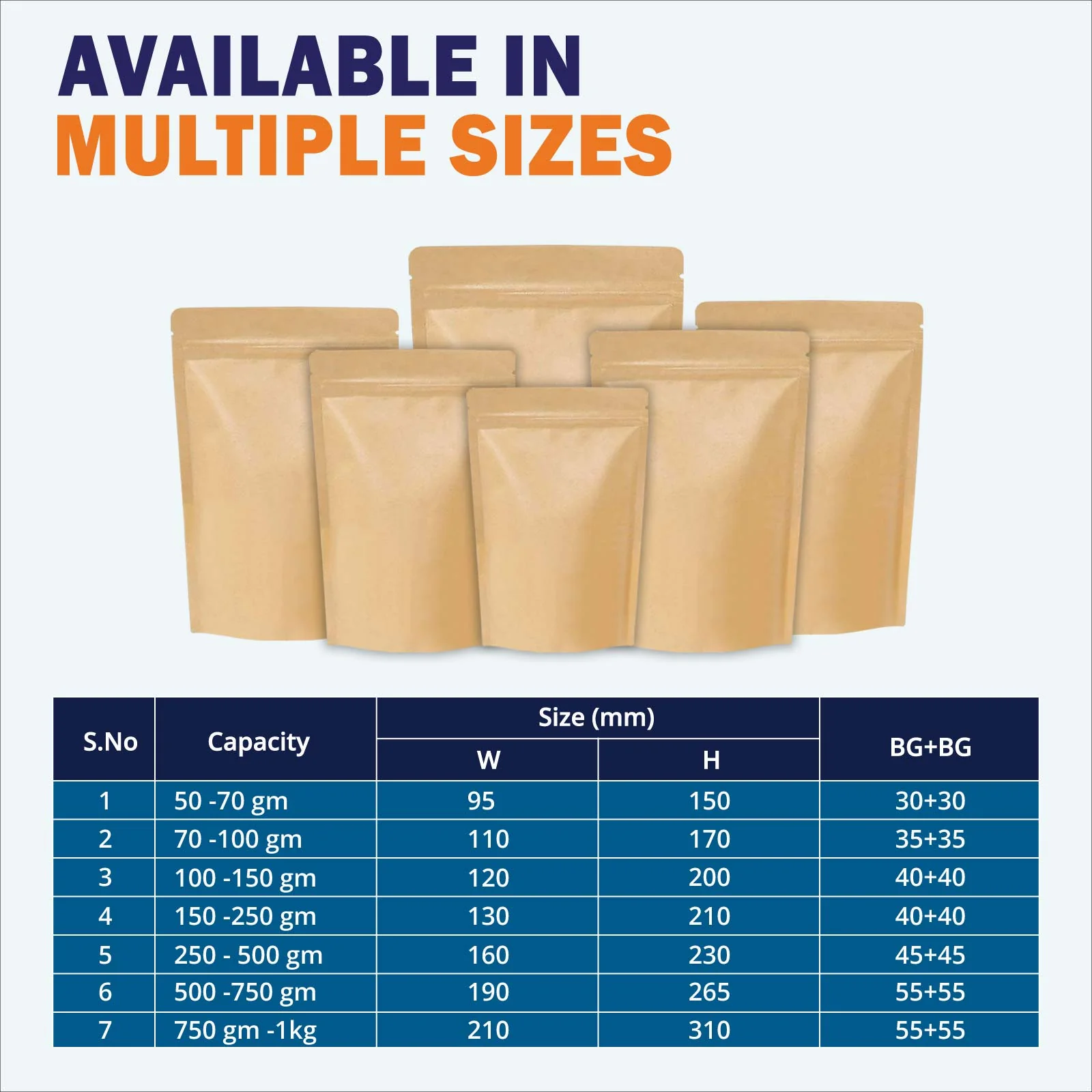 Both Side Kraft Paper Stand Up Zipper Pouch - Image 24