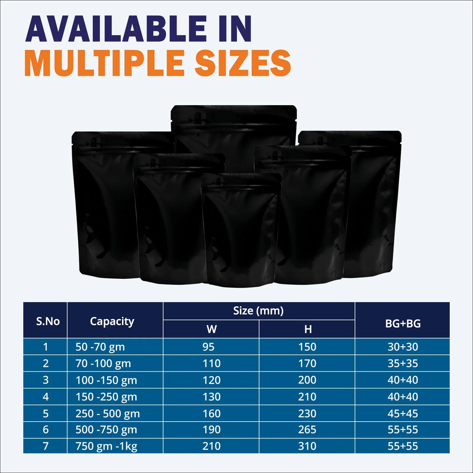 Both Side Gloss Black Stand Up Zipper Pouch - Image 24