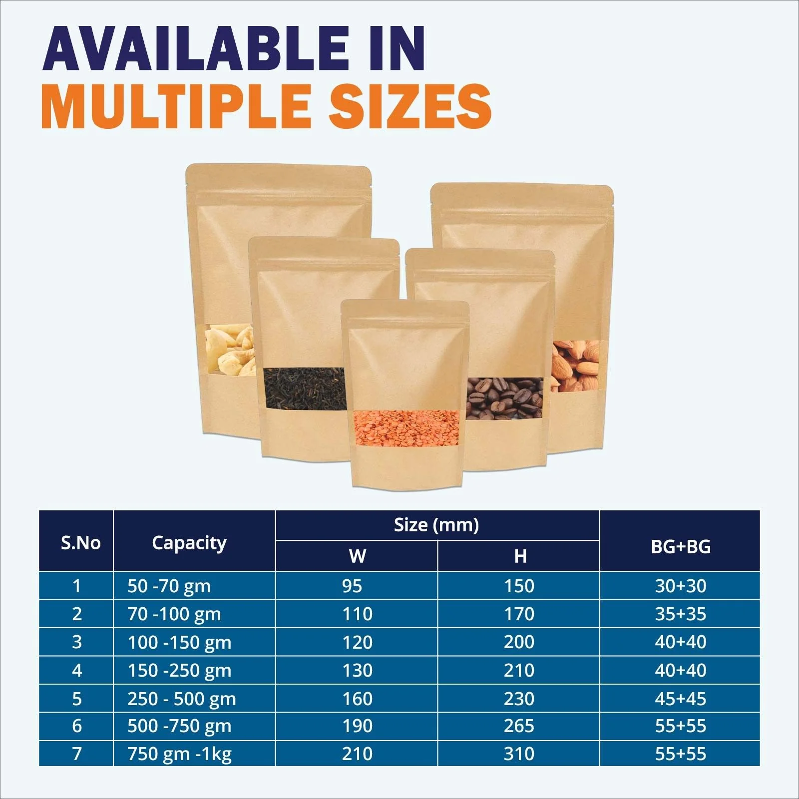 Kraft Paper Stand Up Zipper Pouch With Window - Image 15