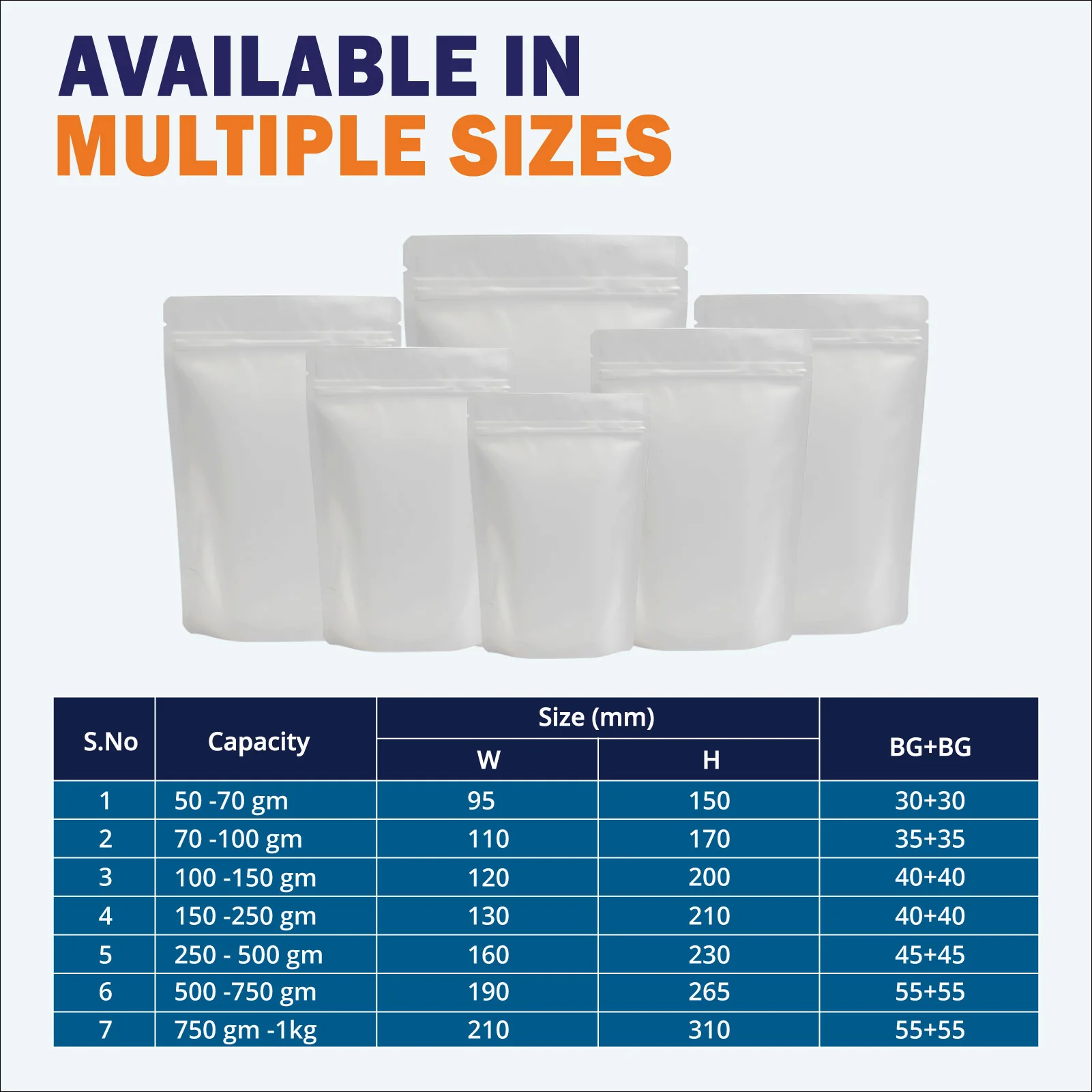 Both Side Matte White Stand Up Zipper Pouch - Image 24