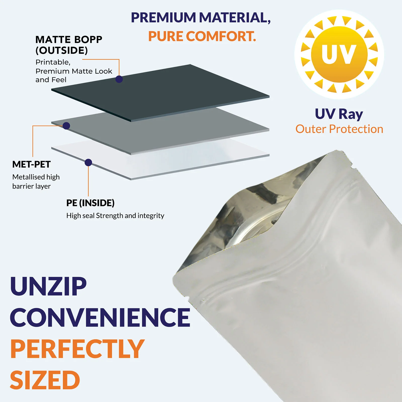 Both Side Matte White Stand Up Zipper Pouch - Image 54