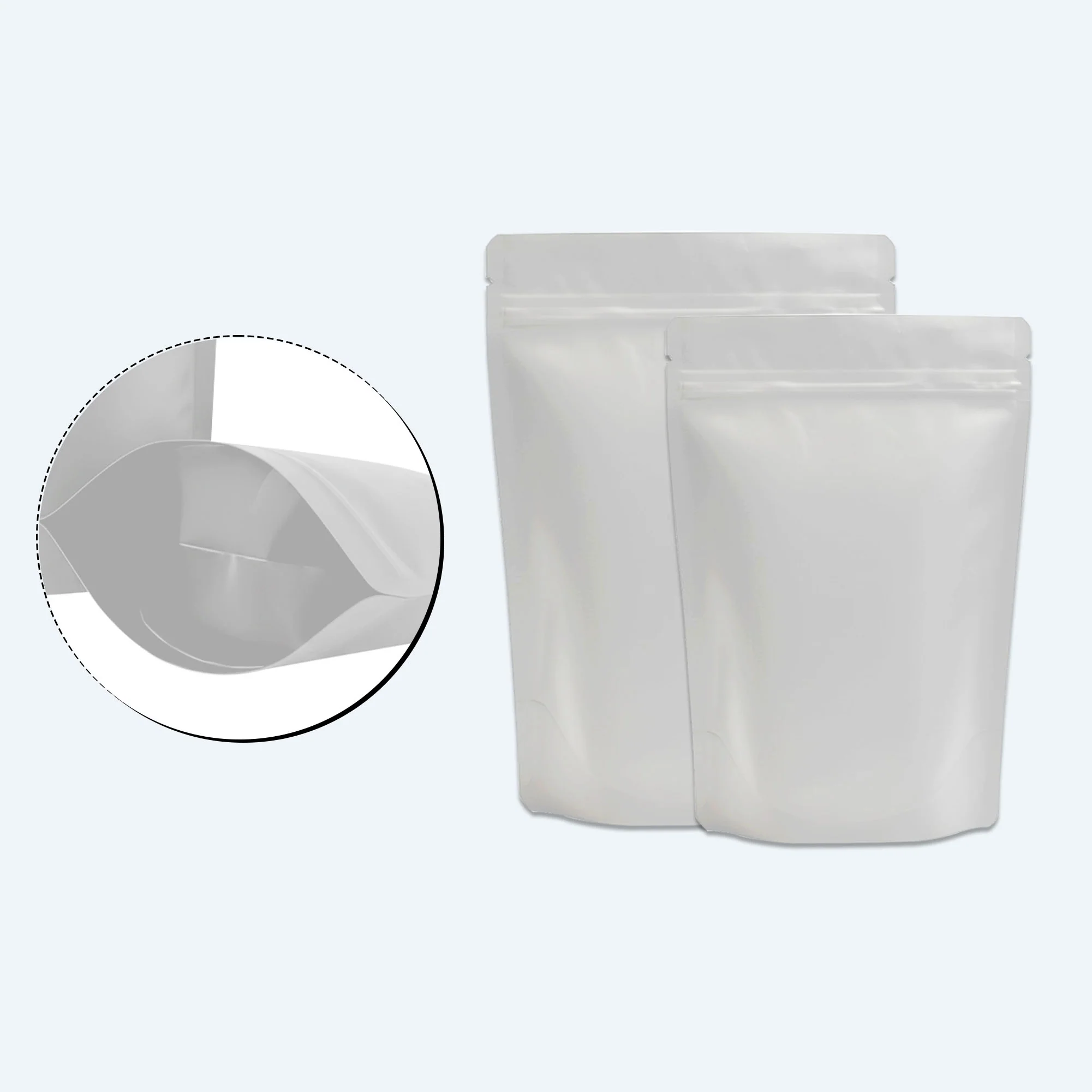 Both Side Matte White Stand Up Zipper Pouch - Image 58